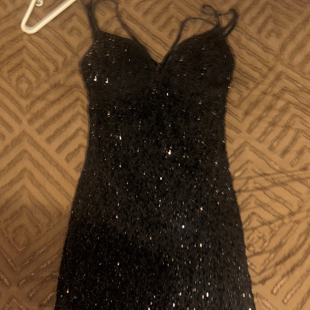 Windsor Black Sequin Mini Dress